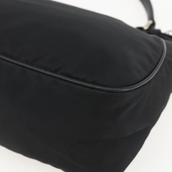 PRADA Shoulder Bag Nylon Black Silver Auth am10168V
