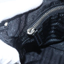 PRADA Shoulder Bag Nylon Black Silver Auth am10168V-19