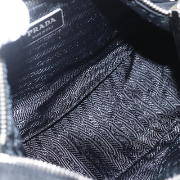 PRADA Shoulder Bag Nylon Black Silver Auth am10168V