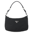 PRADA Shoulder Bag Nylon Black Silver Auth am10168V-13