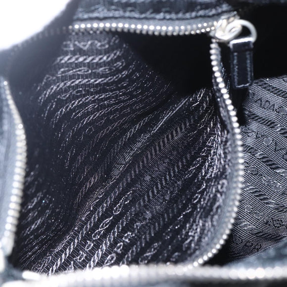 PRADA Shoulder Bag Nylon Black Silver Auth am10168V