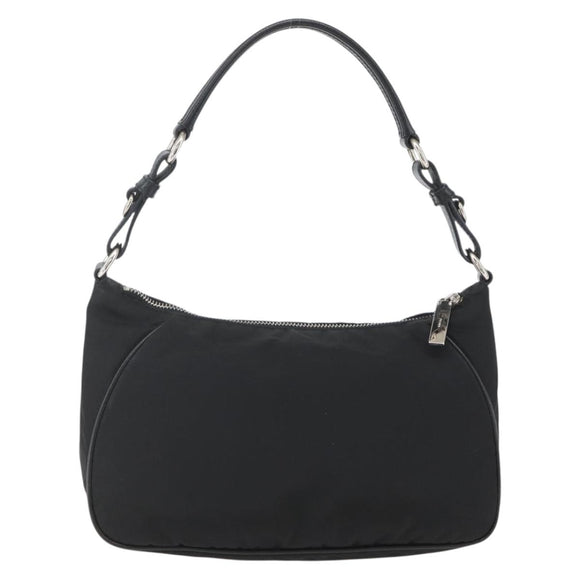 PRADA Shoulder Bag Nylon Black Silver Auth am10168V