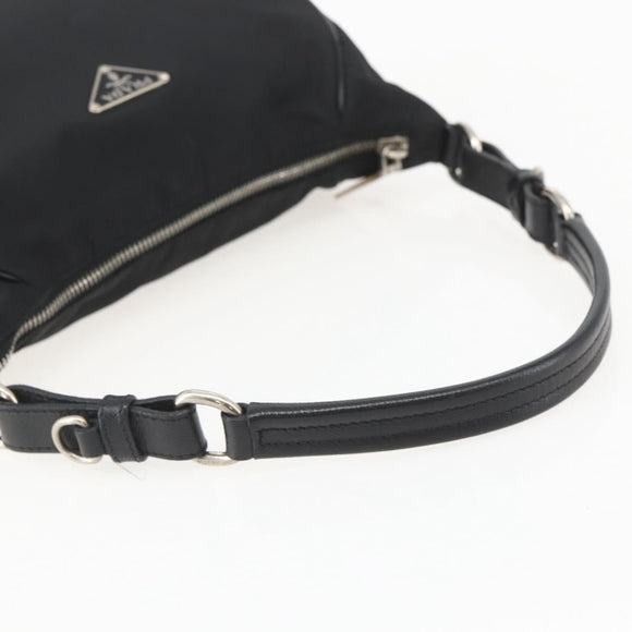 PRADA Shoulder Bag Nylon Black Silver Auth am10168V