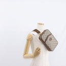 GUCCI GG Supreme Web Sherry Line Bag PVC Beige Gold 696016 Auth am10180V-24