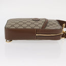 GUCCI GG Supreme Web Sherry Line Bag PVC Beige Gold 696016 Auth am10180V-3