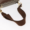 GUCCI GG Supreme Web Sherry Line Bag PVC Beige Gold 696016 Auth am10180V-7