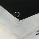 FENDI Zucca Canvas Shoulder Bag Nylon White Silver Auth am10182V-17