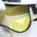 FENDI Zucca Canvas Shoulder Bag Nylon White Silver Auth am10182V-25