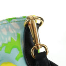 PRADA Tote Bag Nylon Leather 2way Multicolor Gold Auth am10186V-16