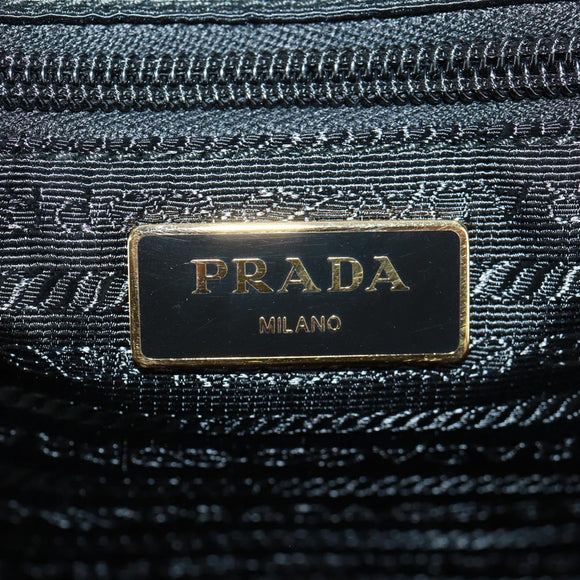 PRADA Tote Bag Nylon Leather 2way Multicolor Gold Auth am10186V