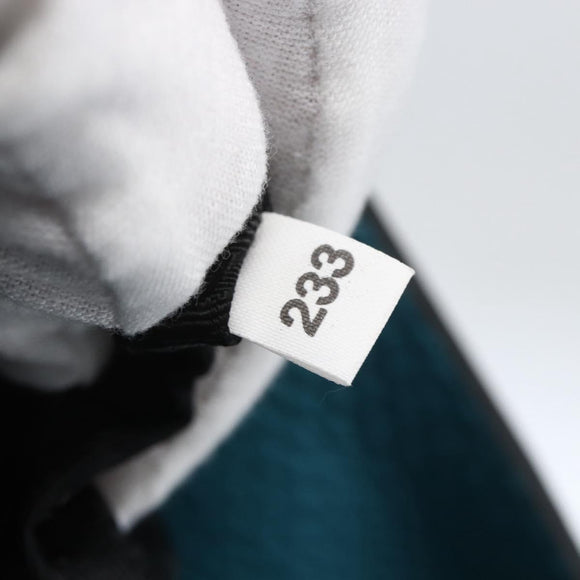 PRADA Hand Bag Leather 2way Turquoise Blue Gold Auth am10188V