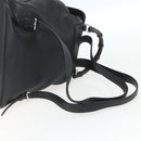 GUCCI Bamboo Fringe Backpack Leather Black Gold 370833 Auth am10189V-8