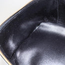 GUCCI Bamboo Vanity Pouch Enamel Black Gold 032 1956 0151 Auth am10193-19