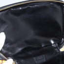 GUCCI Bamboo Vanity Pouch Enamel Black Gold 032 1956 0151 Auth am10193-20