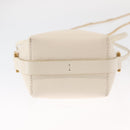 Chloe Chain Micro bucket Shoulder Bag Leather Ivory Gold Auth am10194V-10