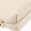 Chloe Chain Micro bucket Shoulder Bag Leather Ivory Gold Auth am10194V-11