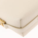 Chloe Chain Micro bucket Shoulder Bag Leather Ivory Gold Auth am10194V-13