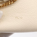 Chloe Chain Micro bucket Shoulder Bag Leather Ivory Gold Auth am10194V-15