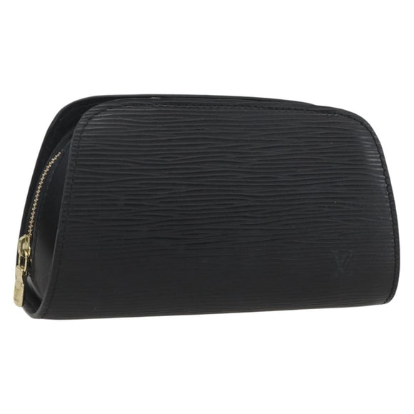 LOUIS VUITTON Epi Dauphine PM Pouch Black M48442 LV Auth am10195