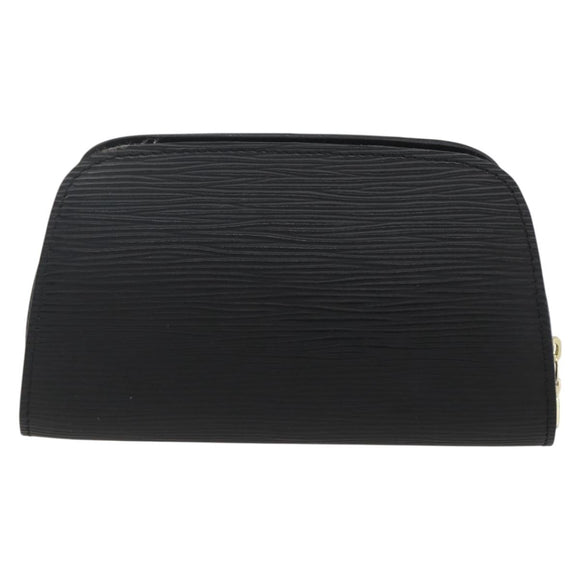 LOUIS VUITTON Epi Dauphine PM Pouch Black M48442 LV Auth am10195