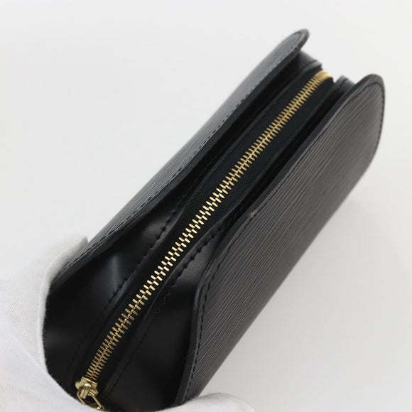 LOUIS VUITTON Epi Dauphine PM Pouch Black M48442 LV Auth am10195