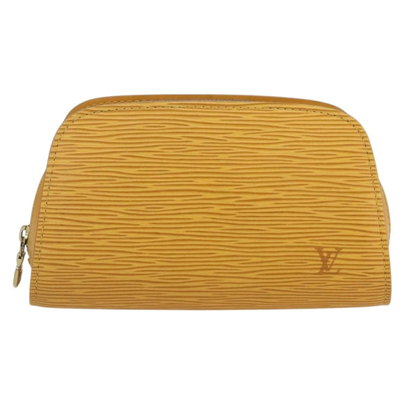 LOUIS VUITTON Epi Dauphine PM Pouch Yellow M48449 LV Auth am10196