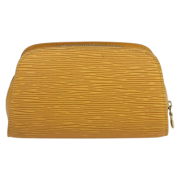 LOUIS VUITTON Epi Dauphine PM Pouch Yellow M48449 LV Auth am10196
