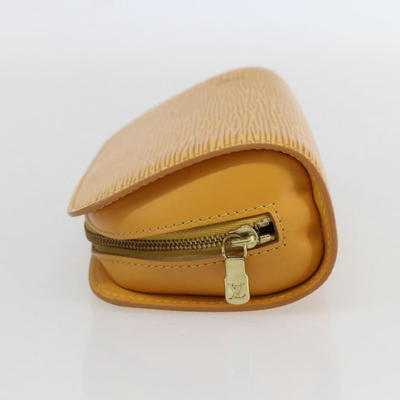 LOUIS VUITTON Epi Dauphine PM Pouch Yellow M48449 LV Auth am10196