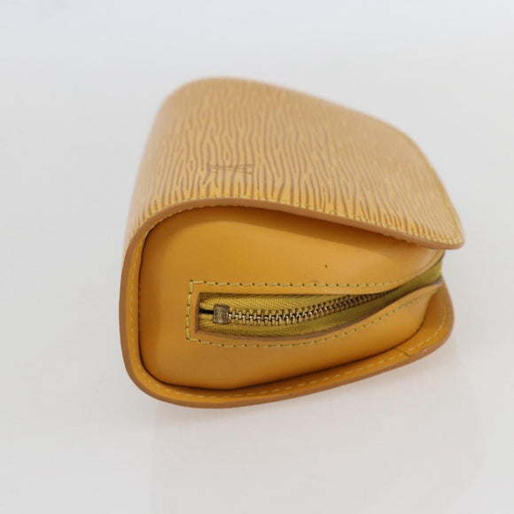 LOUIS VUITTON Epi Dauphine PM Pouch Yellow M48449 LV Auth am10196