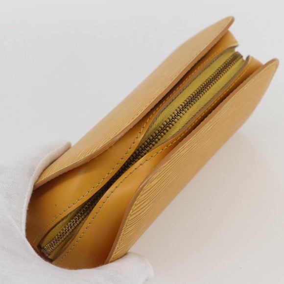 LOUIS VUITTON Epi Dauphine PM Pouch Yellow M48449 LV Auth am10196