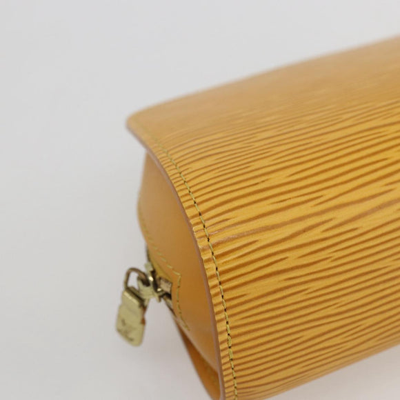 LOUIS VUITTON Epi Dauphine PM Pouch Yellow M48449 LV Auth am10196