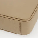 BURBERRY Umhängetasche Leder Beige Silber Auth am10199V-15