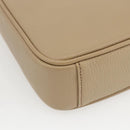 BURBERRY Umhängetasche Leder Beige Silber Auth am10199V-16