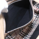 BURBERRY Umhängetasche Leder Beige Silber Auth am10199V-21