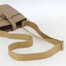 BURBERRY Umhängetasche Leder Beige Silber Auth am10199V-7