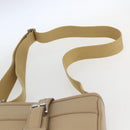 BURBERRY Umhängetasche Leder Beige Silber Auth am10199V-8