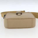 BURBERRY Umhängetasche Leder Beige Silber Auth am10199V-5