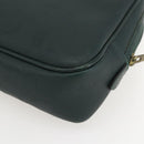 Christian Dior Trotter Canvas Clutch Bag PVC Green Gold Auth am10201V-10