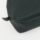 Christian Dior Trotter Canvas Clutch Bag PVC Green Gold Auth am10201V-11