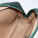 Christian Dior Trotter Canvas Clutch Bag PVC Green Gold Auth am10201V-15