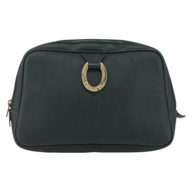 Christian Dior Trotter Canvas Clutch Bag PVC Green Gold Auth am10201V - 0