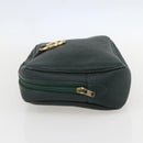Christian Dior Trotter Canvas Clutch Bag PVC Green Gold Auth am10201V-4