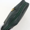 Christian Dior Trotter Canvas Clutch Bag PVC Green Gold Auth am10201V-6