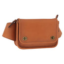 Coach Body Bag Leather Brown Auth am10204-1