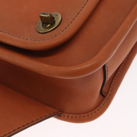 Coach Body Bag Leather Brown Auth am10204