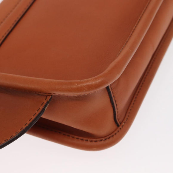 Coach Body Bag Leather Brown Auth am10204