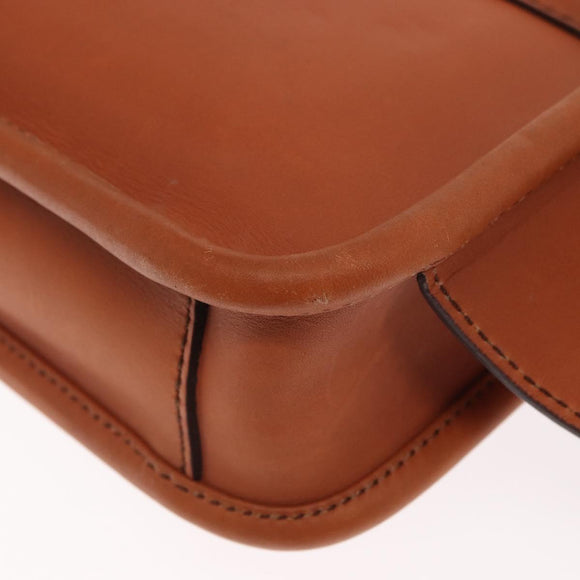 Coach Body Bag Leather Brown Auth am10204
