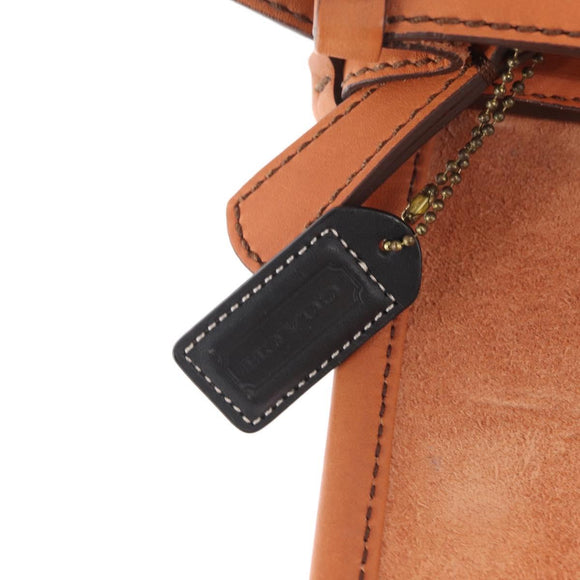 Coach Body Bag Leather Brown Auth am10204