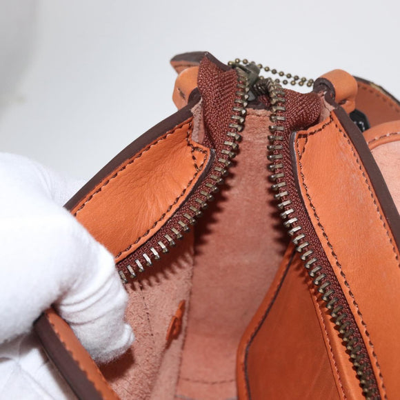 Coach Body Bag Leather Brown Auth am10204
