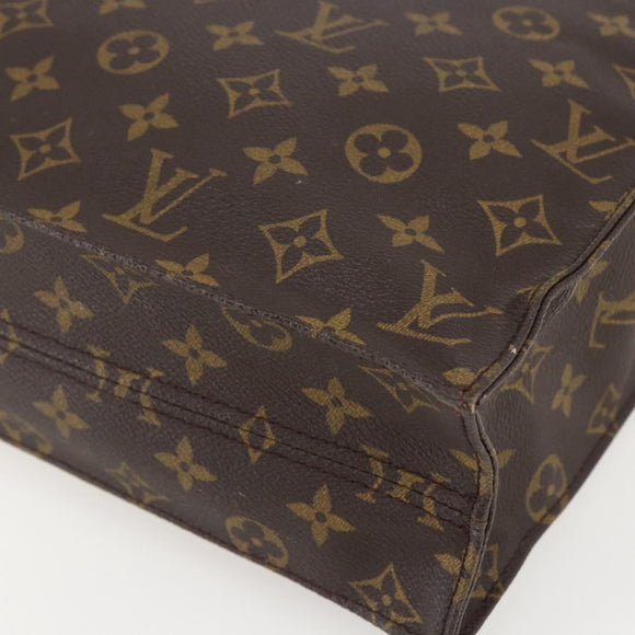 LOUIS VUITTON Monogram Sac Plat Hand Bag M51140 LV Auth am10207
